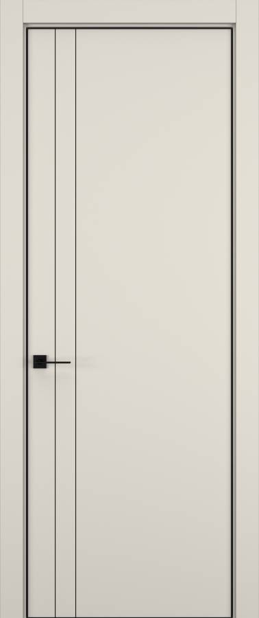Дверь межкомнатная Hausdoors Керамик жемчужный 4 Minimalism кромка черная в Екатеринбурге