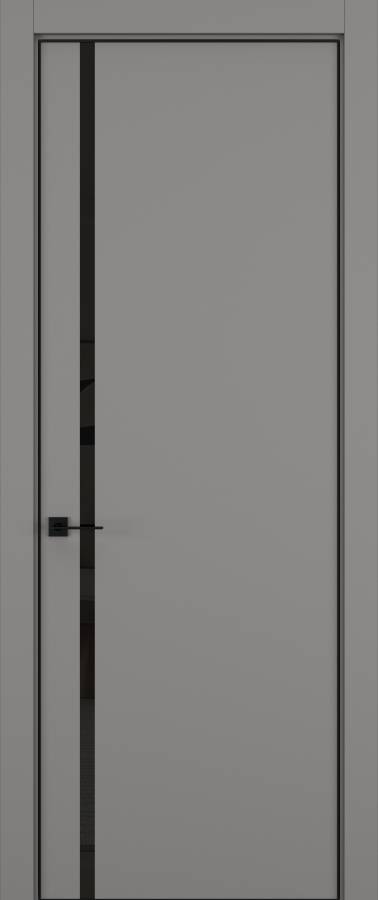 Дверь межкомнатная Hausdoors Керамик серый 5 Minimalism ст.черное R REVERSE кромка черная в Екатеринбурге