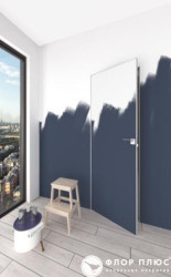 Дверь межкомнатная FRANT INVISIBLE Скрытого монтажа Прямое открывание Черная кромка в Екатеринбурге