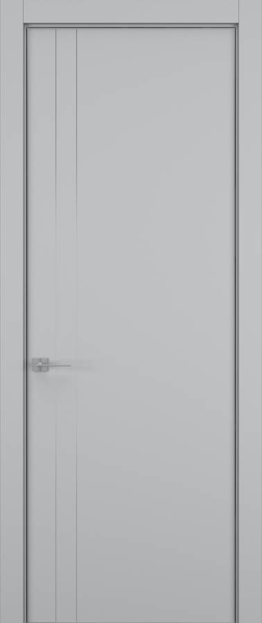 Дверь межкомнатная Hausdoors Шеллак серый 4 Minimalism кромка матовая в Екатеринбурге