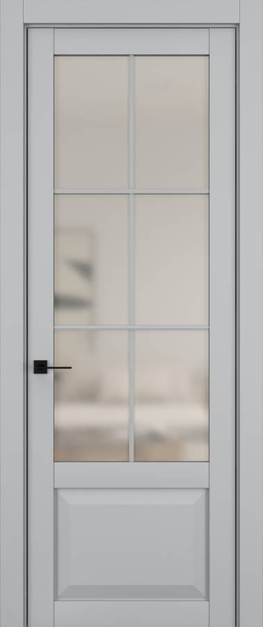 Дверь межкомнатная Hausdoors Шеллак серый 6 New Classic ст.просветленное в Екатеринбурге