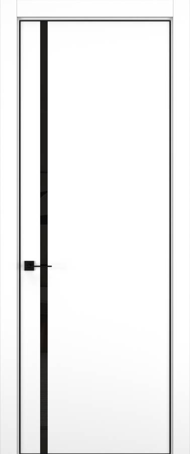 Дверь межкомнатная Hausdoors Керамик снежный 5 Minimalism ст.черное R REVERSE кромка черная в Екатеринбурге