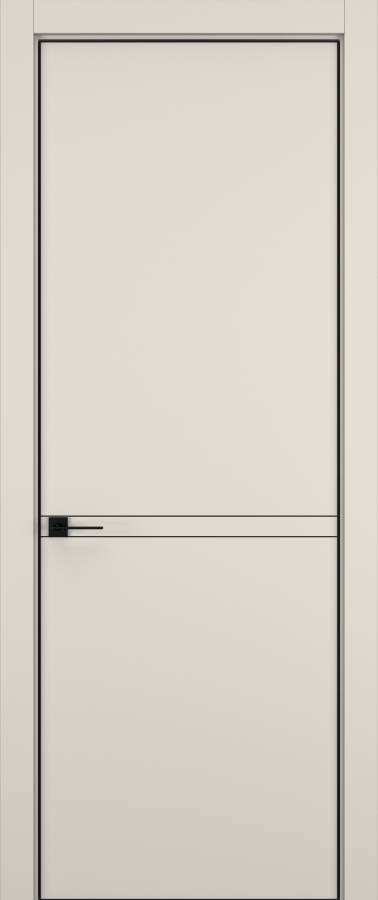 Дверь межкомнатная Hausdoors Керамик жемчужный 3 Minimalism L REVERSE кромка черная в Екатеринбурге