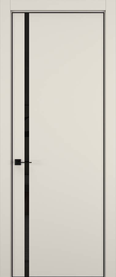 Дверь межкомнатная Hausdoors Керамик жемчужный 5 Minimalism ст.черное L REVERSE кромка черная в Екатеринбурге