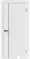 Дверь межкомнатная FRANT SCANDI Стиль М А-2 Эмалит белый кромка и молдинг Black AL c 2х сторон в Екатеринбурге
