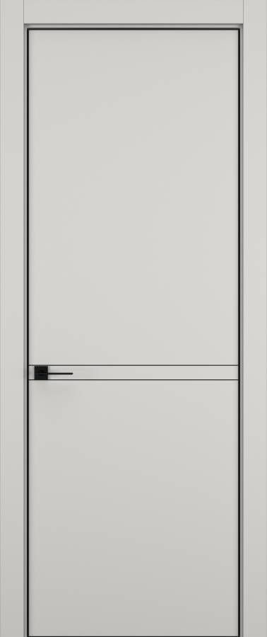 Дверь межкомнатная Hausdoors Керамик слоновая кость 3 Minimalism R REVERSE кромка черная в Екатеринбурге