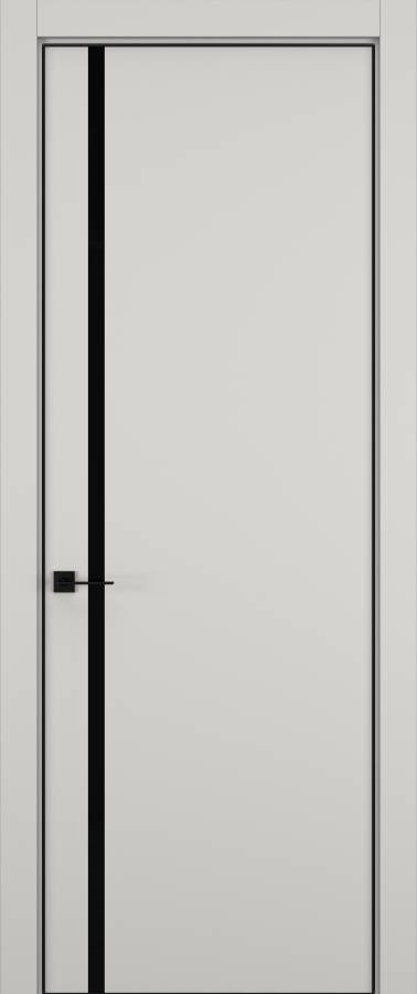 Дверь межкомнатная Hausdoors Керамик слоновая кость 5 Minimalism ст.черное кромка черная в Екатеринбурге