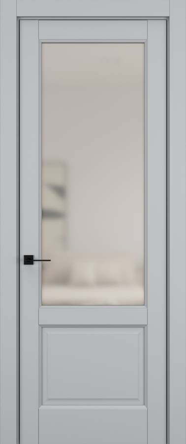 Дверь межкомнатная Hausdoors Шеллак серый 4 Soft Classic ст.просветленное в Екатеринбурге