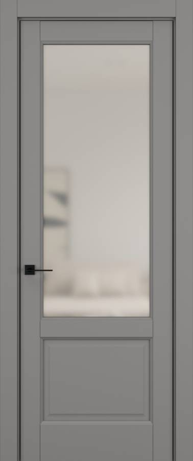Дверь межкомнатная Hausdoors Керамик серый 4 Soft Classic ст.просветленное в Екатеринбурге