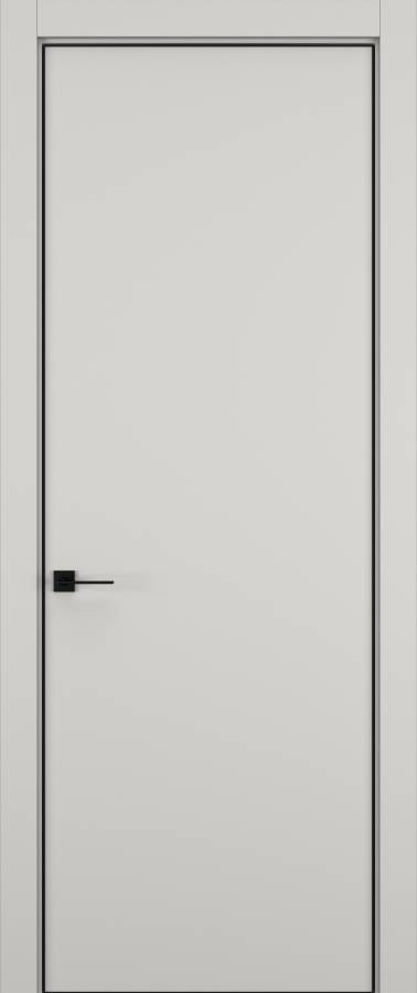 Дверь межкомнатная Hausdoors Керамик слоновая кость 1 Minimalism R REVERSE кромка черная в Екатеринбурге