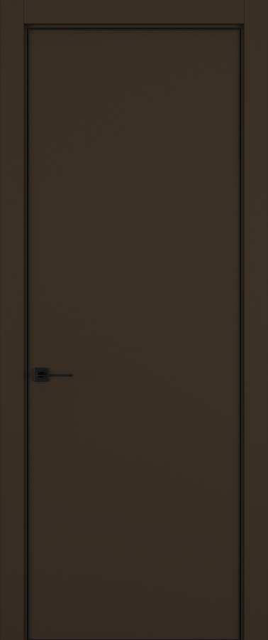 Дверь межкомнатная Hausdoors Керамик коричневый 1 Minimalism L REVERSE кромка черная в Екатеринбурге