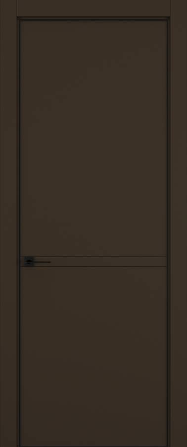 Дверь межкомнатная Hausdoors Керамик коричневый 3 Minimalism L REVERSE кромка черная в Екатеринбурге