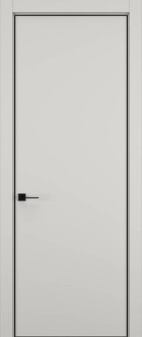 Дверь межкомнатная Hausdoors Керамик слоновая кость 1 Minimalism R REVERSE кромка черная