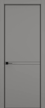 Дверь межкомнатная Hausdoors Керамик серый 3 Minimalism R REVERSE кромка черная