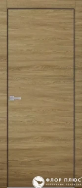 Дверь межкомнатная UBERTURE Тамбурат ПДТч 4101 Дуб Мадейра черная кромка