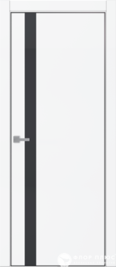 Дверь межкомнатная UBERTURE Тамбурат ПДТОч 4104 Аляска суперматовая черная кромка