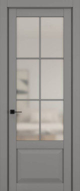 Дверь межкомнатная Hausdoors Керамик серый 6 New Classic ст.просветленное