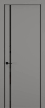 Дверь межкомнатная Hausdoors Керамик серый 5 Minimalism ст.черное кромка черная