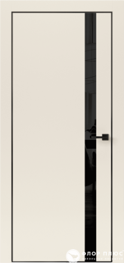 Дверь межкомнатная UBERTURE Тамбурат ПДТОч 4104 Магнолия черная кромка