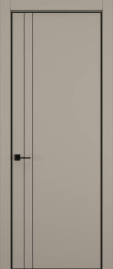 Дверь межкомнатная Hausdoors Керамик бежевый 4 Minimalism L REVERSE кромка черная