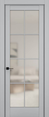 Дверь межкомнатная Hausdoors Шеллак серый 11 New Classic ст.просветленное