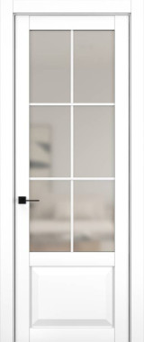 Дверь межкомнатная Hausdoors Керамик снежный 6 New Classic ст.просветленное