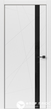 Дверь межкомнатная UBERTURE Тамбурат Лайт ПДТОч 4304 Лофт белый черная кромка
