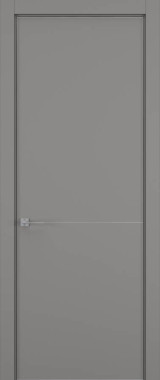 Дверь межкомнатная Hausdoors Керамик серый 2 Minimalism L REVERSE кромка матовая