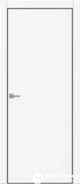 Дверь межкомнатная UBERTURE Тамбурат ПДТч 4101 Аляска суперматовая черная кромка