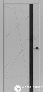 Дверь межкомнатная UBERTURE Тамбурат Лайт ПДТОч 4304 Лофт светлый черная кромка