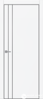 Дверь межкомнатная UBERTURE Тамбурат ПДТч 4105 Аляска суперматовая черная кромка