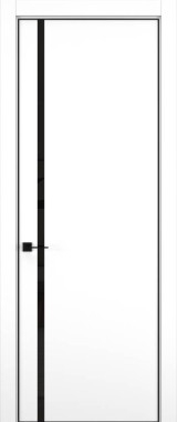 Дверь межкомнатная Hausdoors Керамик снежный 5 Minimalism ст.черное R REVERSE кромка черная