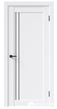 Дверь межкомнатная FRANT SCANDI Метрополь G-2 White crystal чёрный молдинг