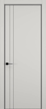 Дверь межкомнатная Hausdoors Керамик слоновая кость 4 Minimalism кромка черная