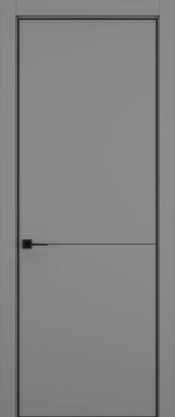 Дверь межкомнатная Hausdoors Керамик серый 2 Minimalism L REVERSE кромка черная