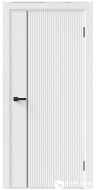 Дверь межкомнатная FRANT SCANDI Стиль М А-2 Эмалит белый кромка и молдинг Black AL c 2х сторон