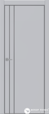 Дверь межкомнатная UBERTURE Тамбурат ПДТч 4105 Манхэттен черная кромка