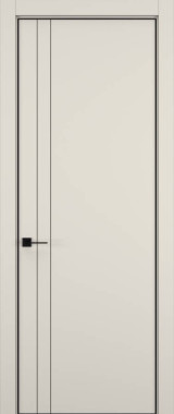Дверь межкомнатная Hausdoors Керамик жемчужный 4 Minimalism R REVERSE кромка черная