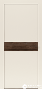 Дверь межкомнатная UBERTURE Тамбурат ПДТч 4106 Магнолия черная кромка