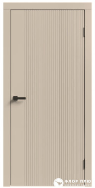 Дверь межкомнатная FRANT SCANDI Стиль L-2 Капучино Софт кромка Black AL c 2х сторон