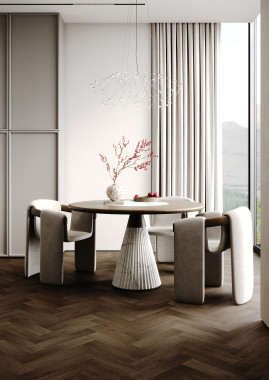 Кварцевый ламинат (SPC) Fargo Herringbone Дуб Шварцвальд