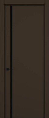 Дверь межкомнатная Hausdoors Керамик коричневый 5 Minimalism ст.черное кромка черная