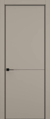 Дверь межкомнатная Hausdoors Керамик бежевый 2 Minimalism R REVERSE кромка черная
