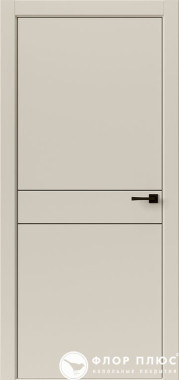 Дверь межкомнатная UBERTURE Тамбурат Лайт ПДТЧ 4309 Лофт бежевый черная кромка