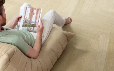 ПВХ плитка Quick Step Vinyl Flex PRISTINE Дуб безмятежный натуральный светлый