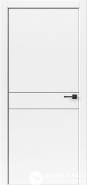 Дверь межкомнатная UBERTURE Тамбурат Лайт ПДТЧ 4309 Лофт белый черная кромка