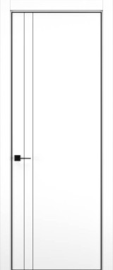 Дверь межкомнатная Hausdoors Керамик снежный 4 Minimalism R REVERSE кромка черная