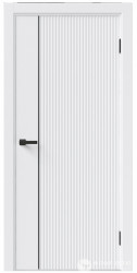 Дверь межкомнатная FRANT SCANDI Стиль М А-2 Эмалит белый кромка и молдинг Black AL c 2х сторон в Екатеринбурге