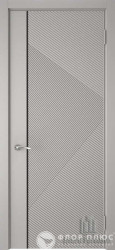 Дверь межкомнатная Графика 8 эмалекс серый в Екатеринбурге