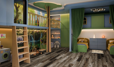 ПВХ плитка DAMY FLOOR Family LVT Дуб Рустикальный Черный